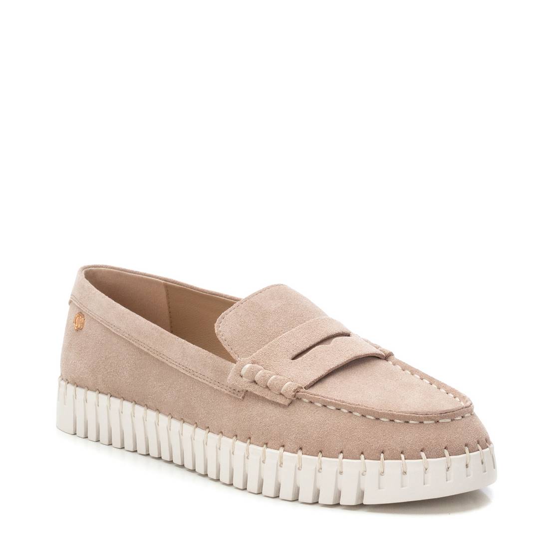 Carmela 16232402 mocassin cuir beige plat