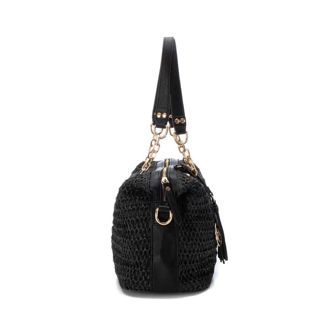 Carmela 18608702 sac raphia noir chaîne