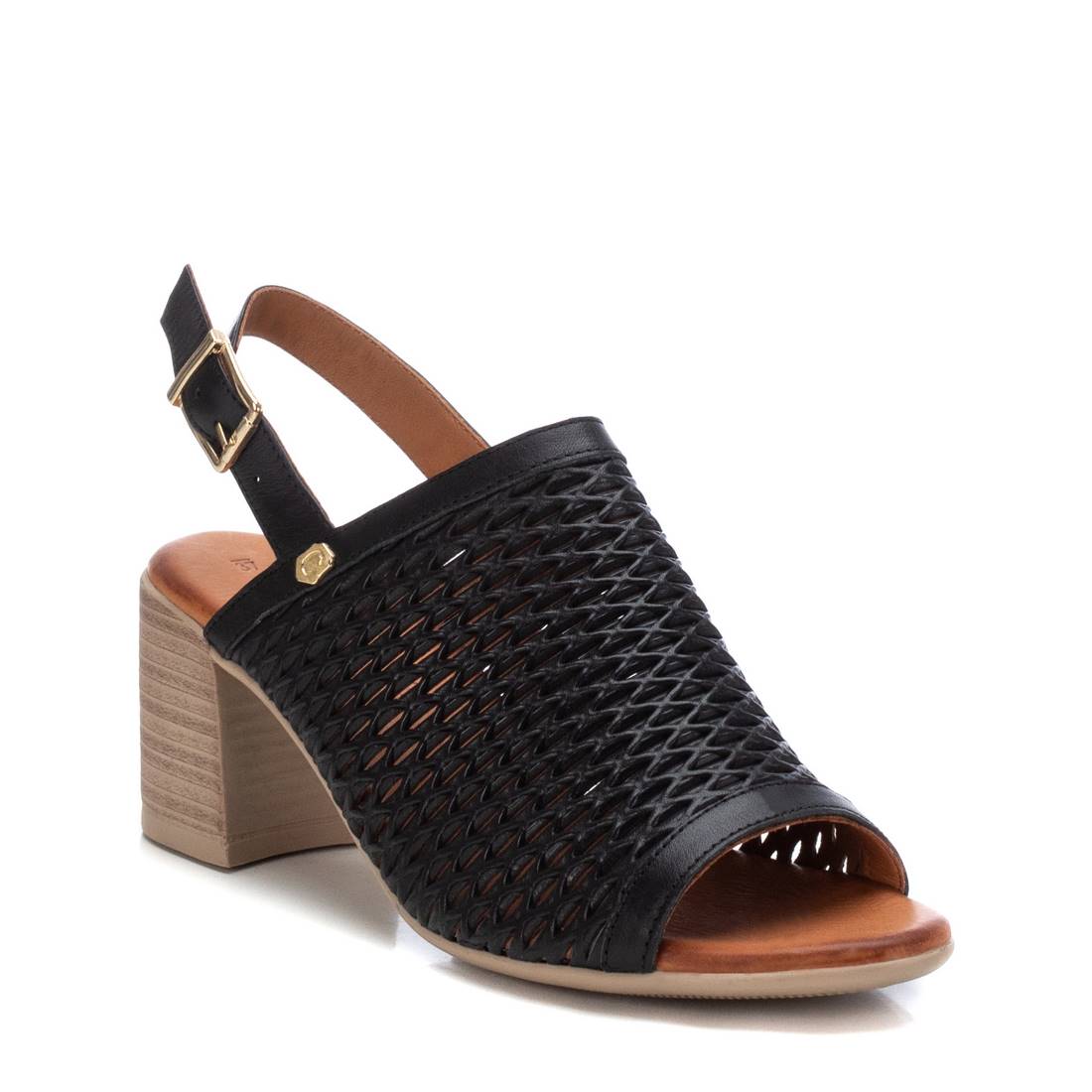 Carmela 16083703 sandales cuir noir talon 8 cm