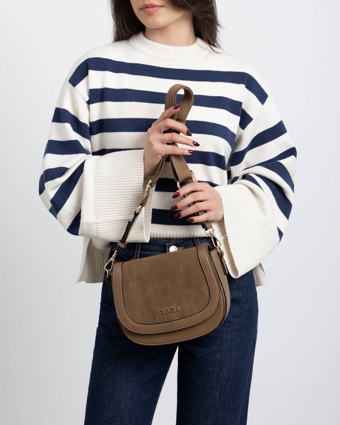 Carmela 186177 18617705 sac bandoulière marron serraje