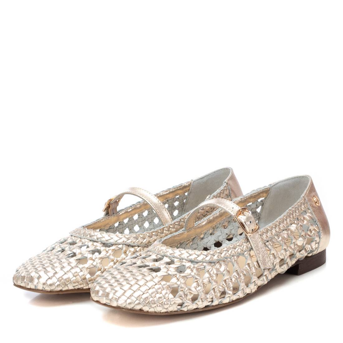Carmela 16209701 ballerine femme dorée cuir tressé
