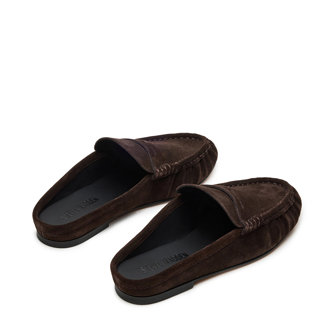 Steve Madden Rafe mule daim marron chocolat slip-on