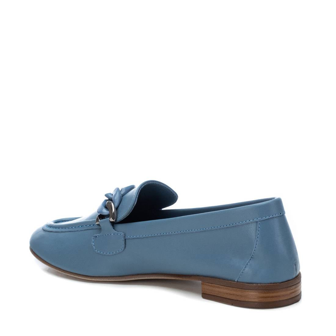 Carmela 16073704 mocassin cuir bleu chaîne