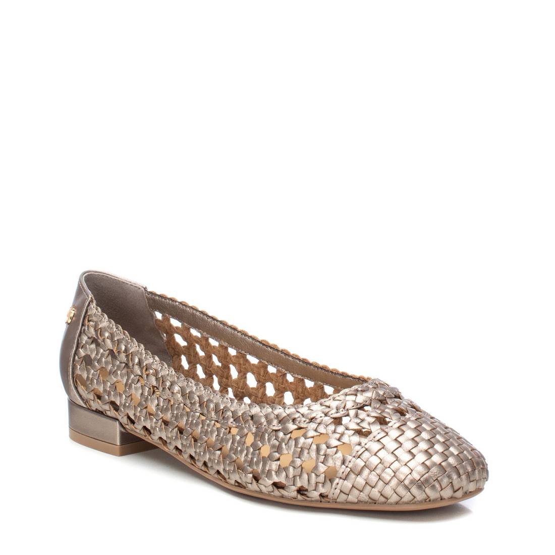 Carmela 16147002 ballerine cuir gris métalisé plat