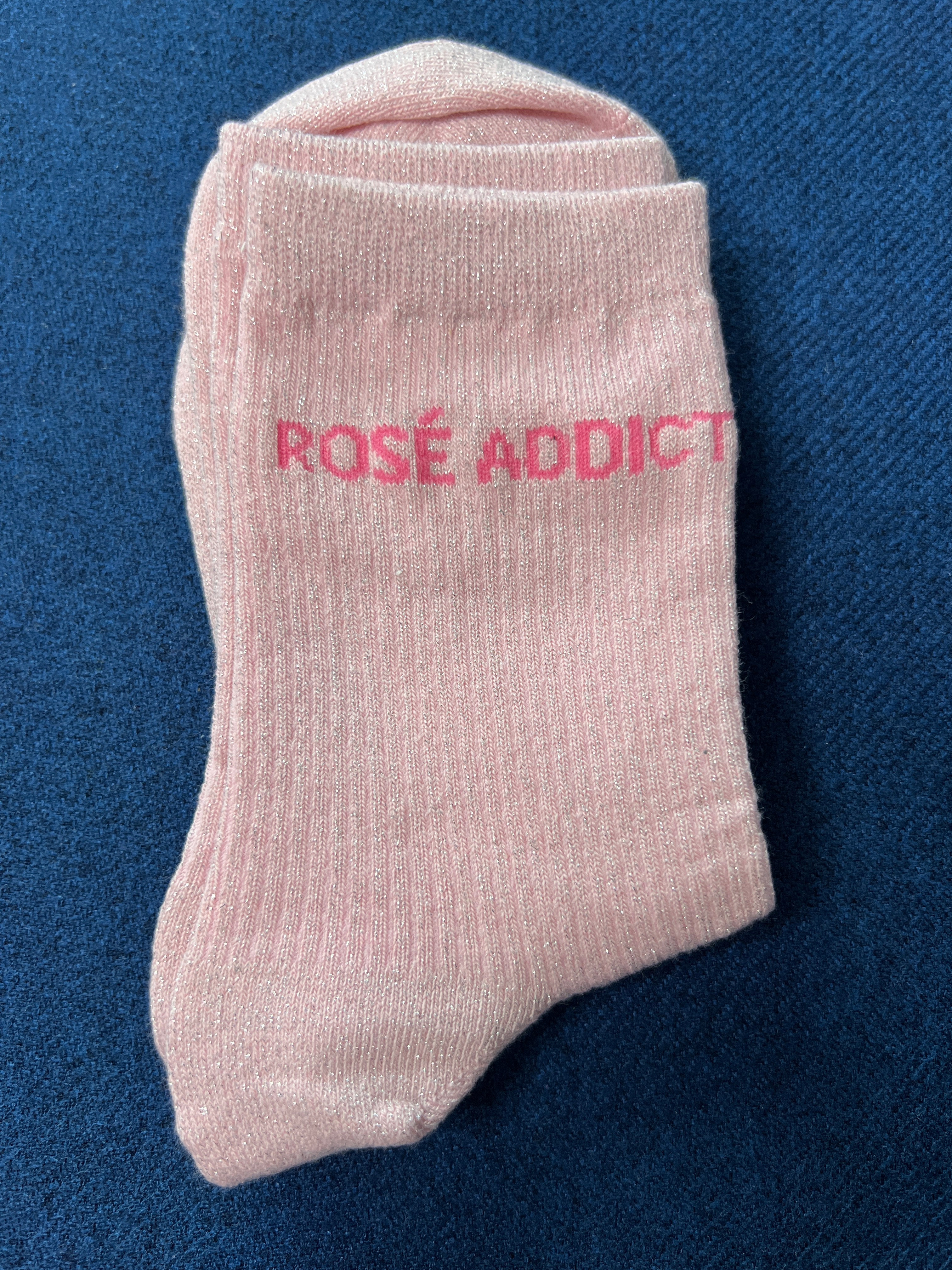 Coralie Masson Rosé Addict chaussettes paillettes coton lurex