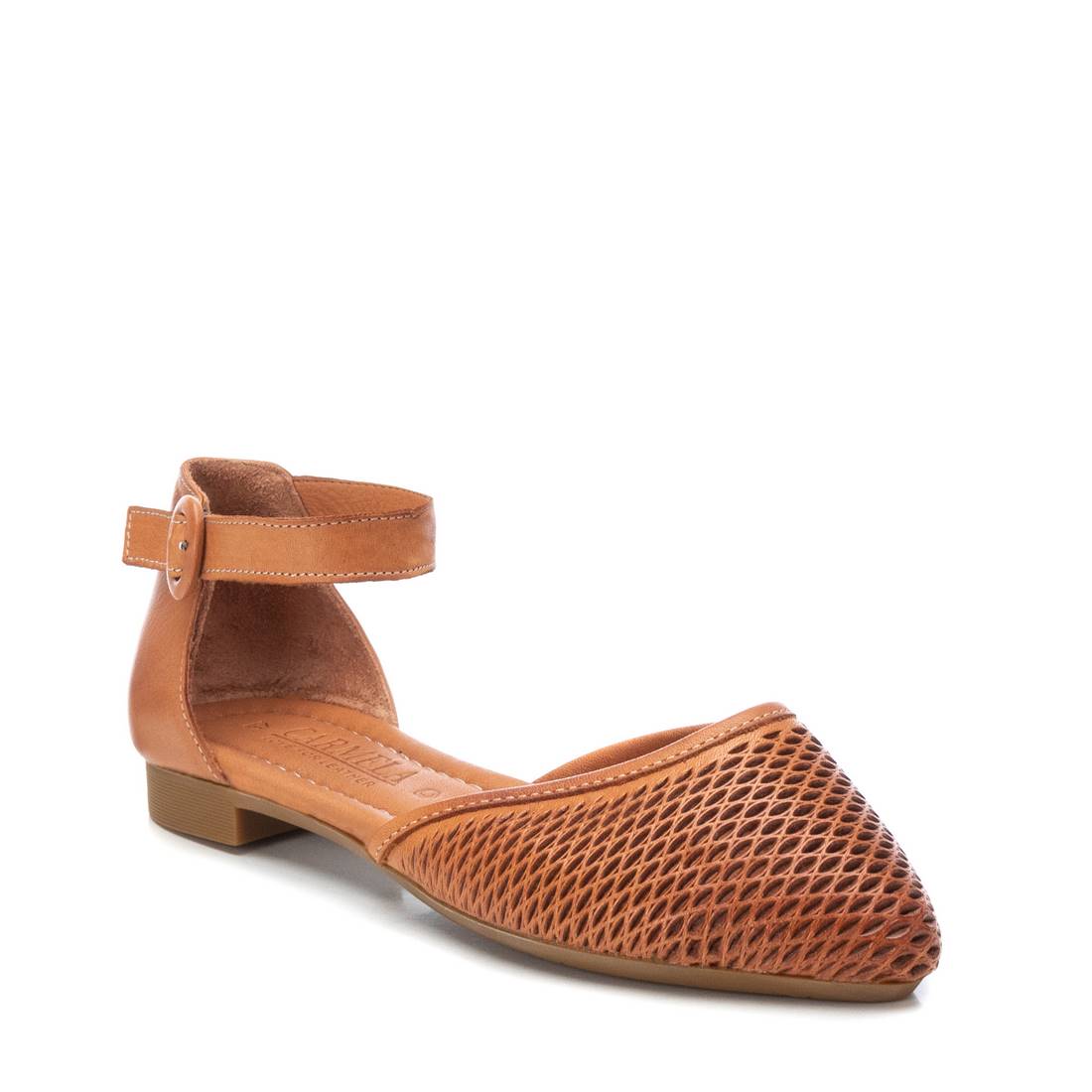 Carmela 16076203 ballerines cuir marron plates