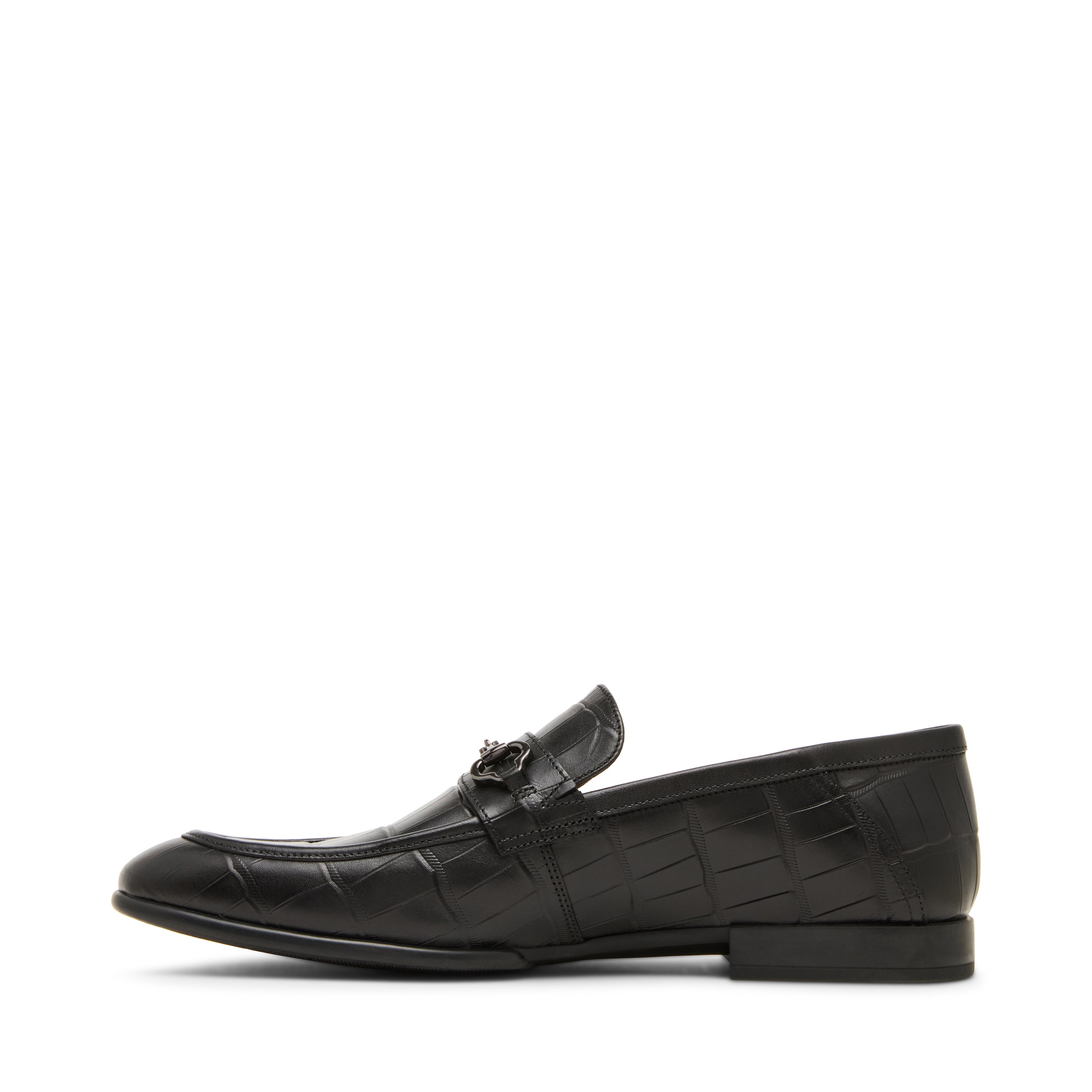 Steve Madden Sutton mocassin homme cuir noir croco