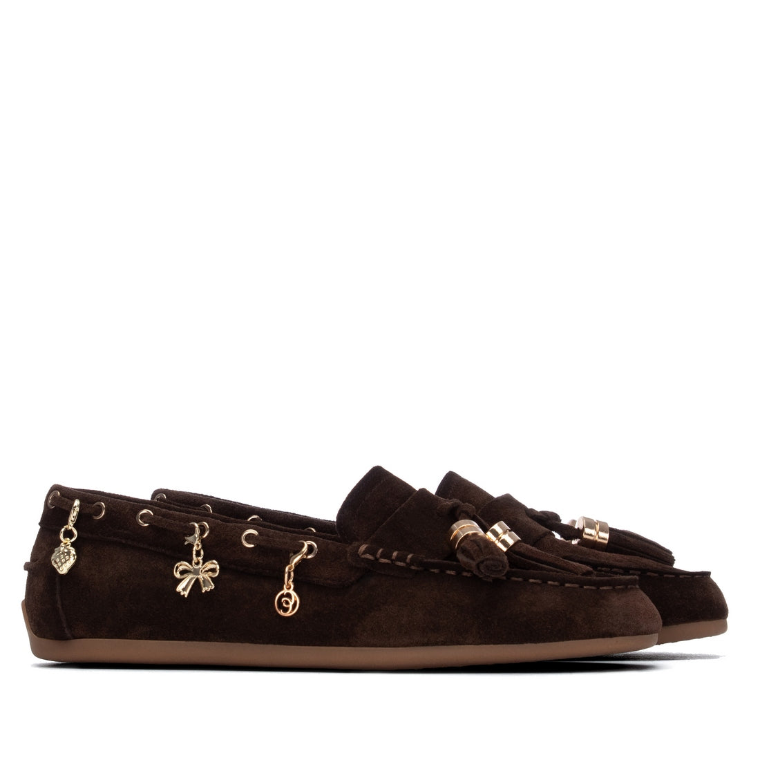 Carmela 16414702 mocassin cuir marron suède