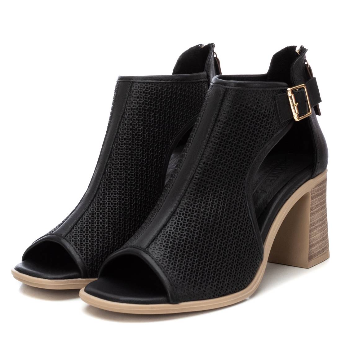 Carmela 16159802 bottines cuir noir talon 8 cm