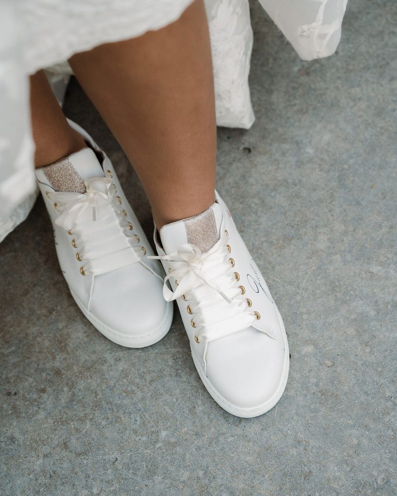 Dessine Moi Un Soulier basket mariage personnalisée lacets cuir