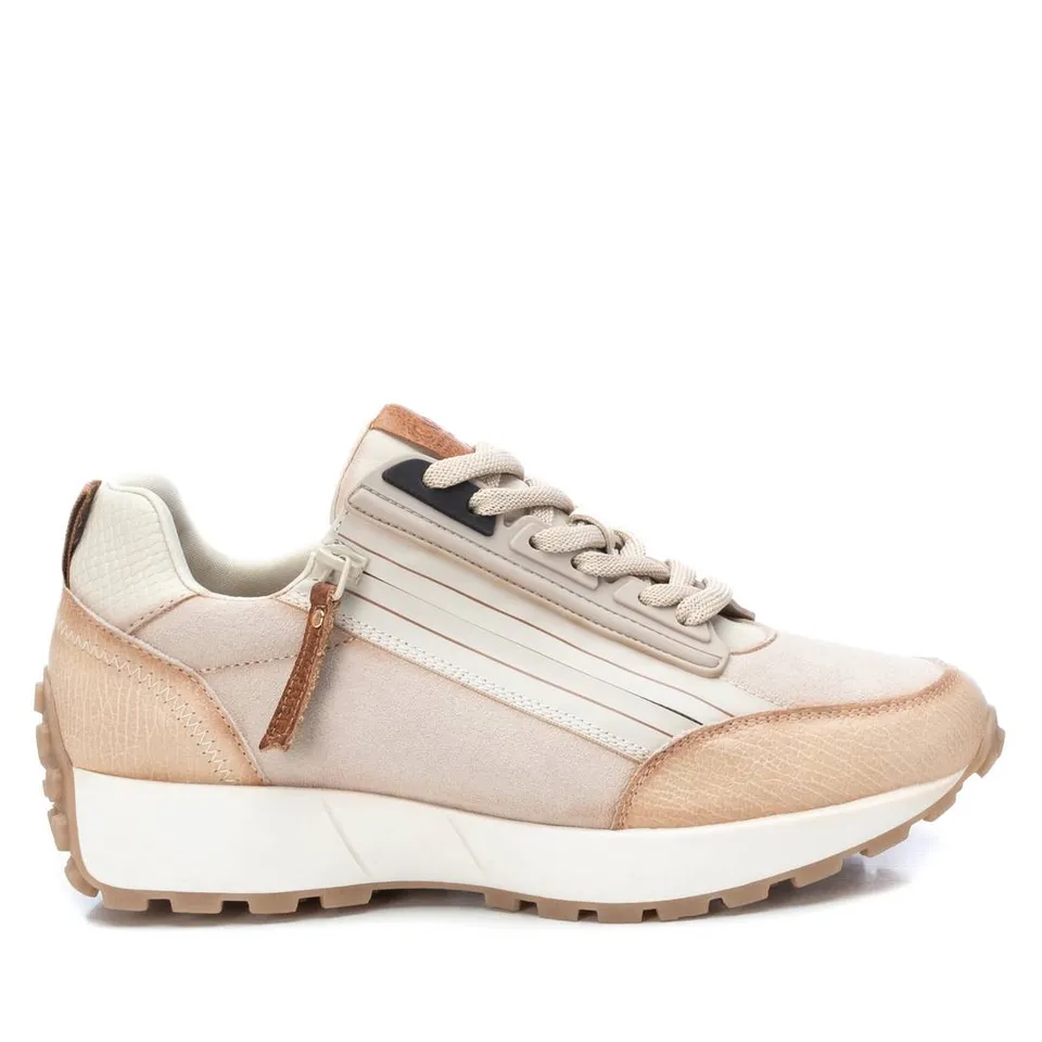 Carmela 16086303 baskets femme cuir blanc zip