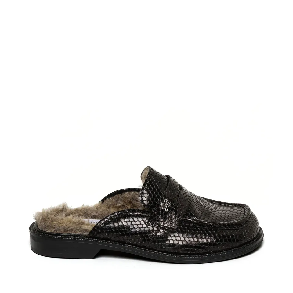Steve Madden Isabeau-F mules serpent noir