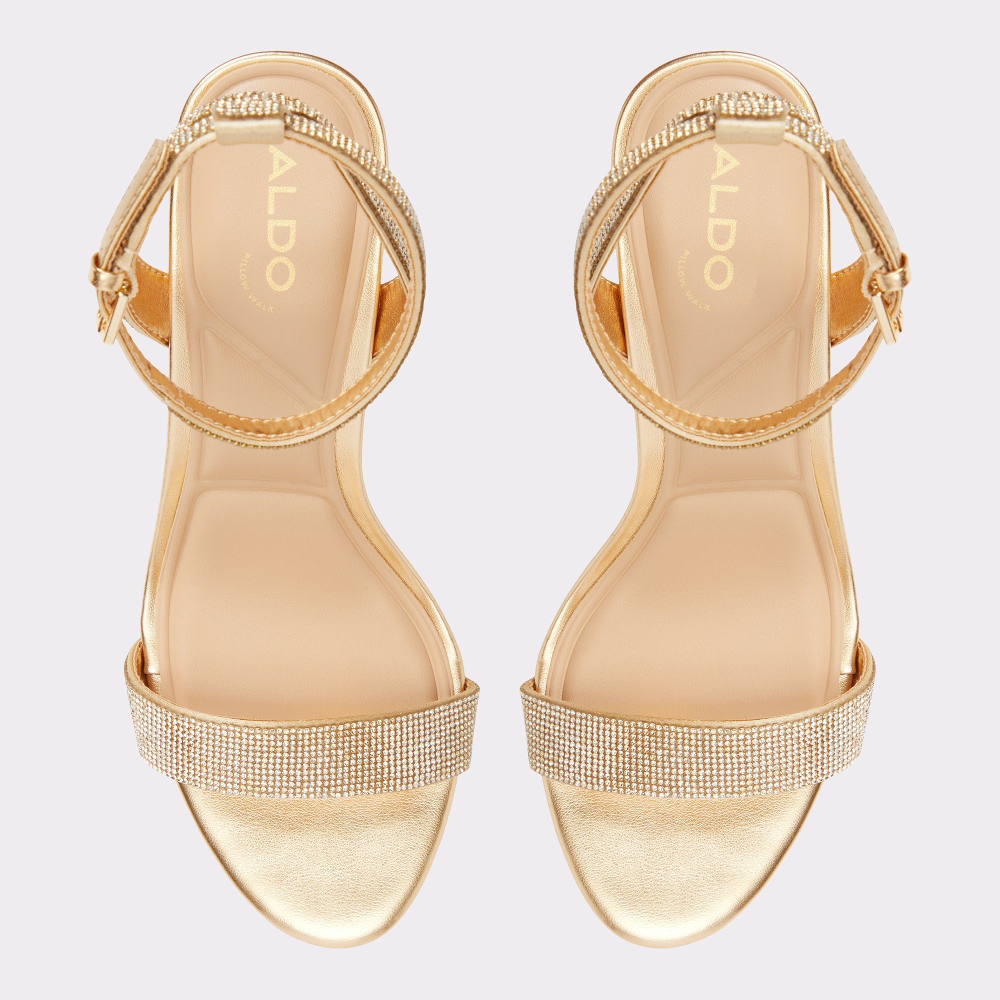 ALDO Rhiannon bottines talon doré métallique
