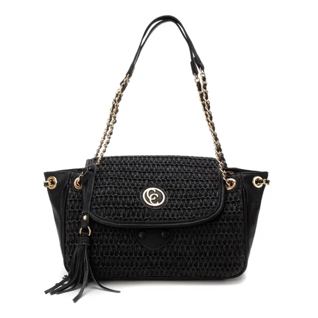 Carmela 18612701 sac noir rafia 37 cm