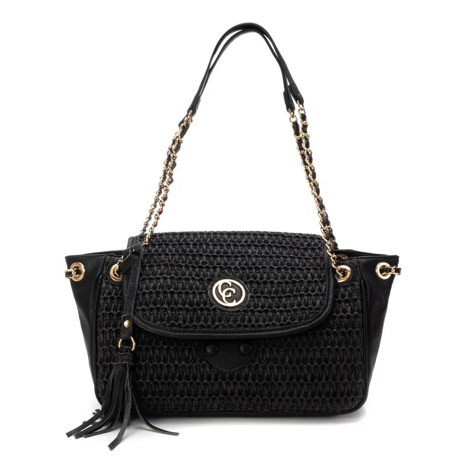 Carmela 18612701 sac noir rafia 37 cm