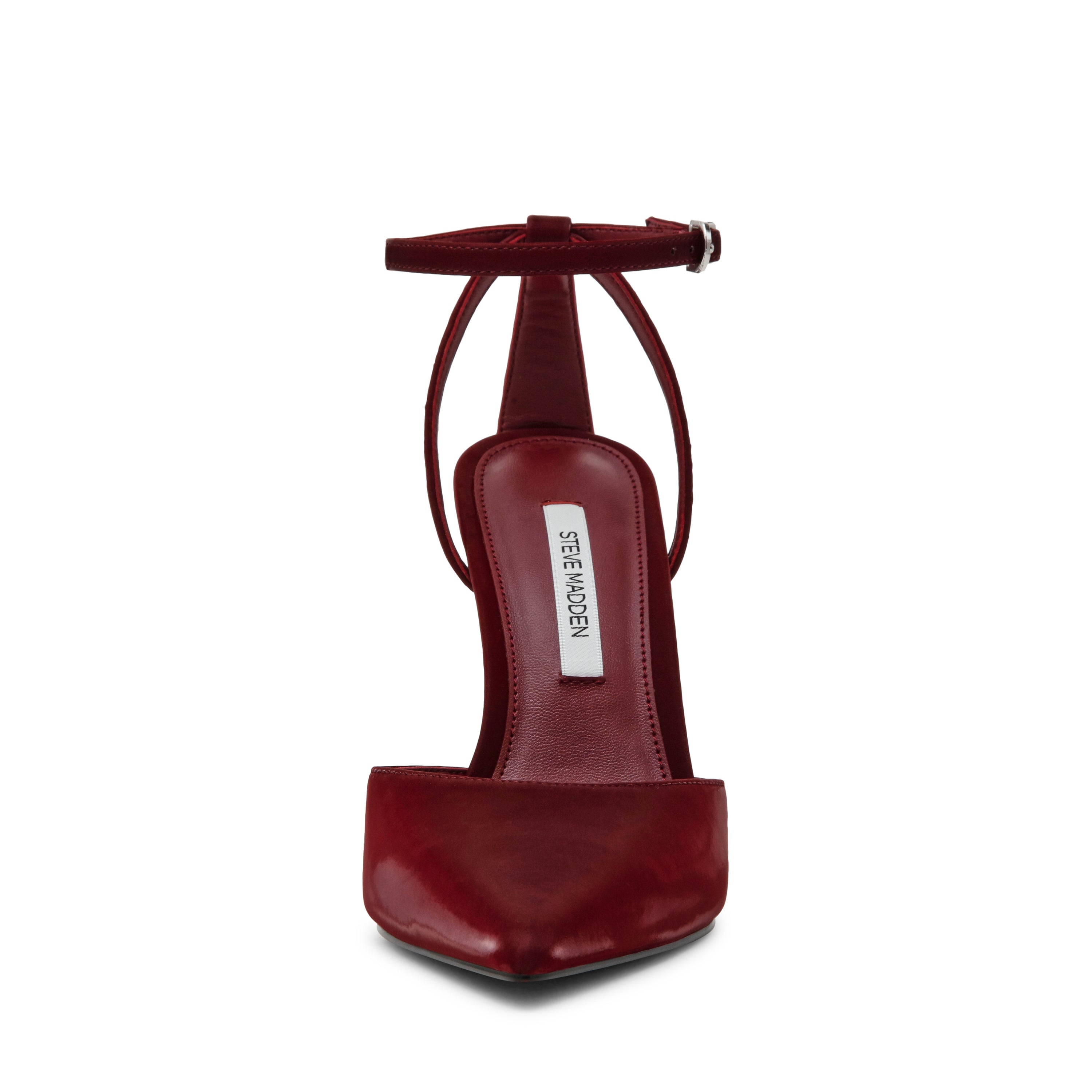 Steve Madden Morrie sandale bordeaux satin talon 10 cm