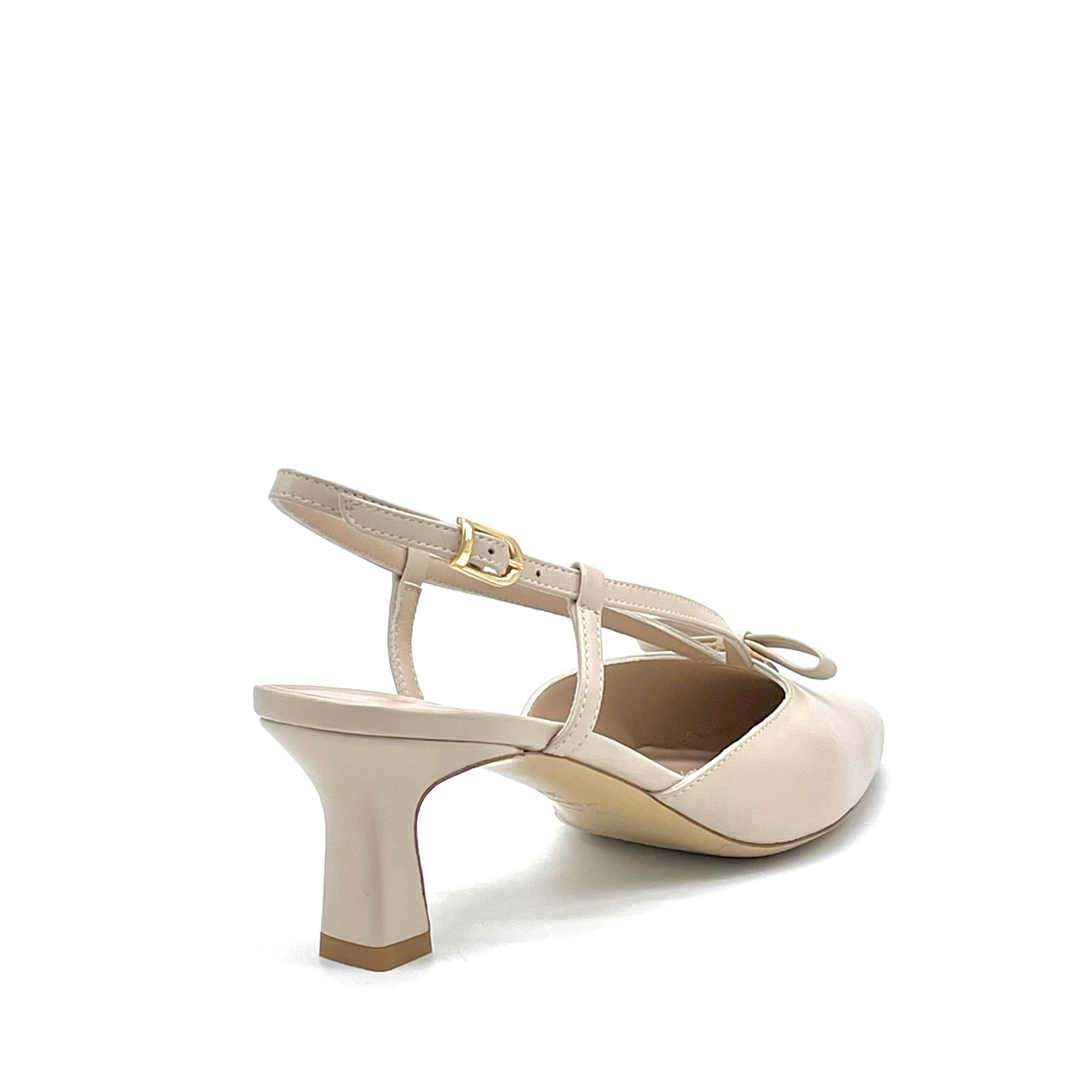 ELATA 16170 escarpins slingback cuir sable talon 5,5 cm