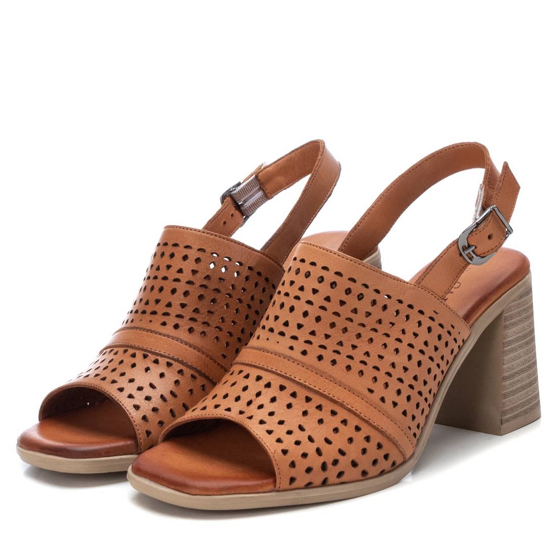 Carmela 16065101 sandale femme cuir marron talon 9 cm