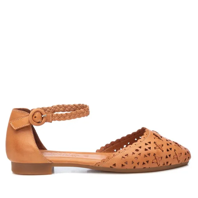 Carmela 16067102 ballerine cuir marron ajourée