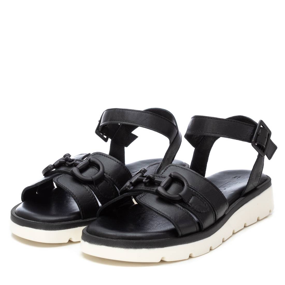 Carmela 16127004 sandale cuir noire boucle cheville