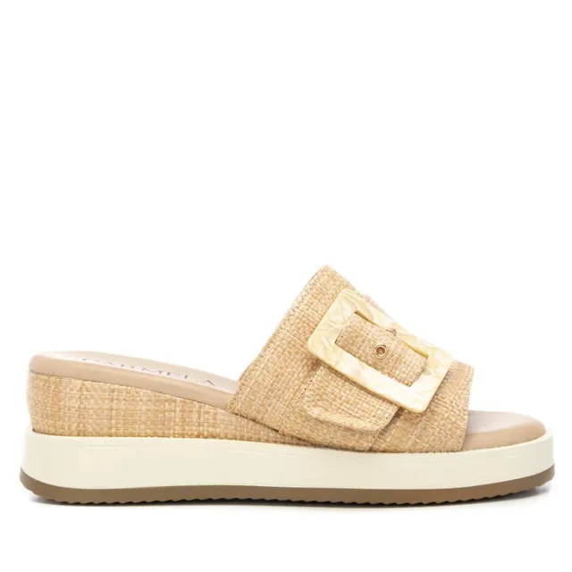 Carmela 16222803 sandales raphia beige compensées 6 cm