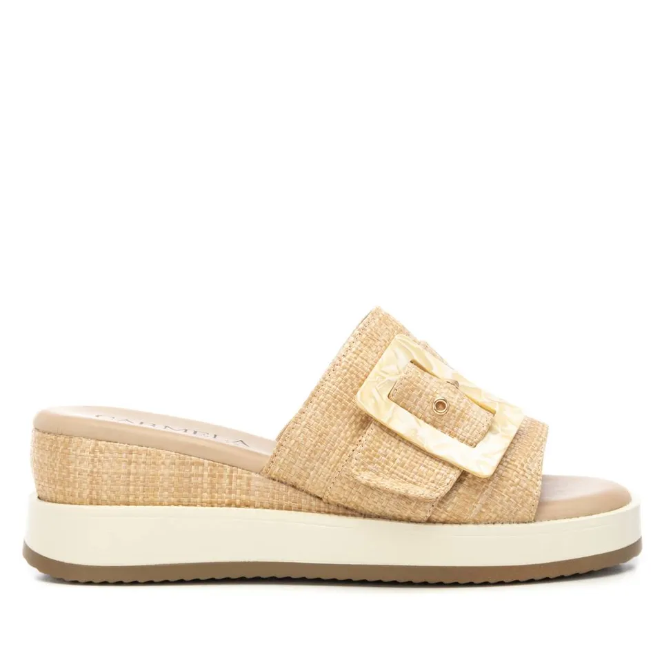 Carmela 16222803 sandales raphia beige compensées 6 cm