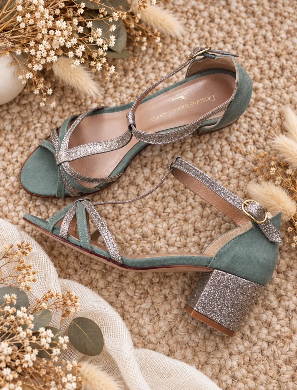 Dessine Moi Un Soulier Chloé sandale vert sauge 39