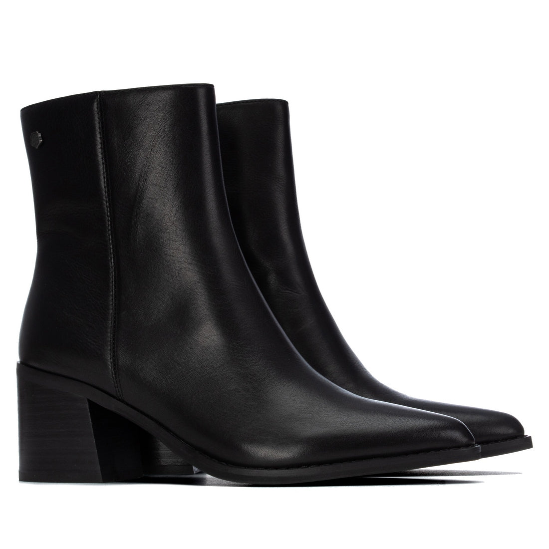 Carmela 16413301 bottines cuir noir talon ville