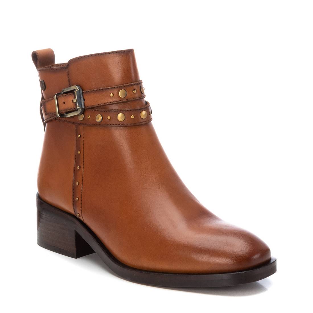Carmela 16171302 bottine marron cuir talon bas
