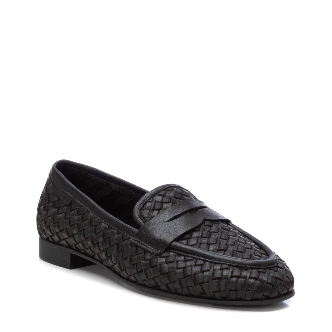 Carmela 16130205 mocassin cuir noir tressé 35-41