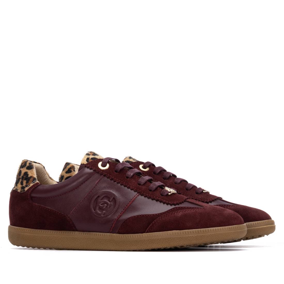 Carmela 16264002 baskets cuir bordeaux lacets