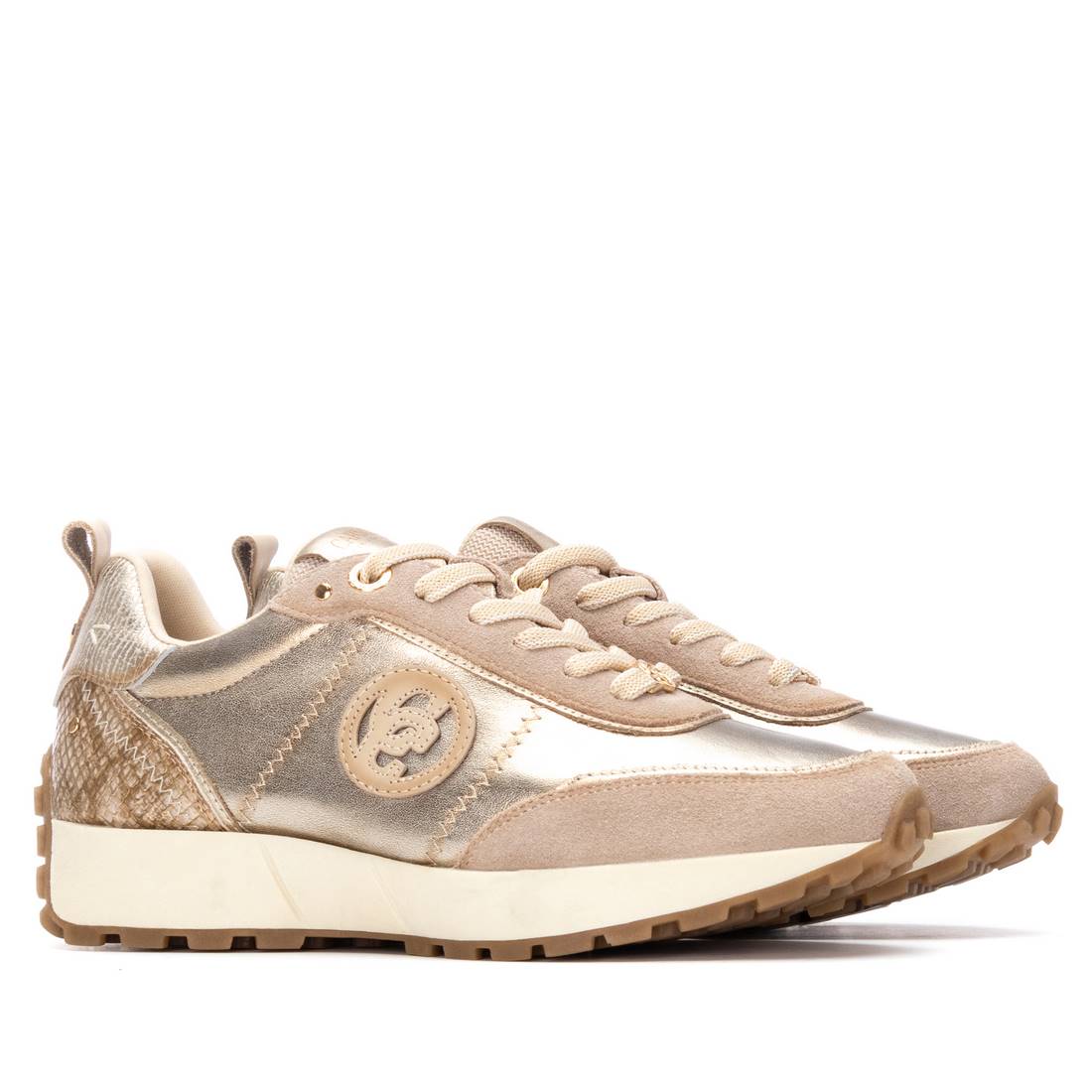 Carmela 16269902 basket femme beige synthétique lacets