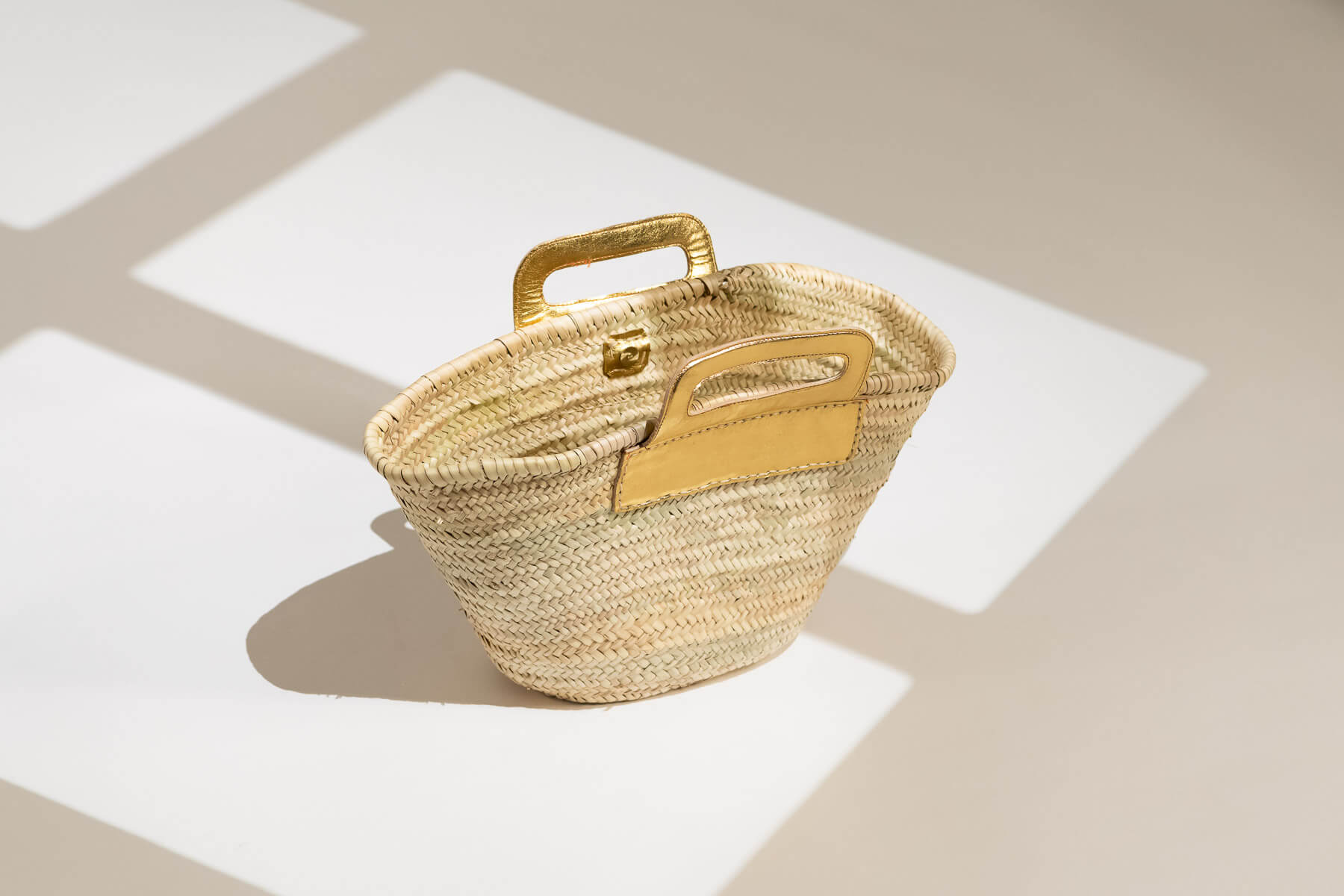 Coralie Masson Brigitte panier palme doré 55 cm