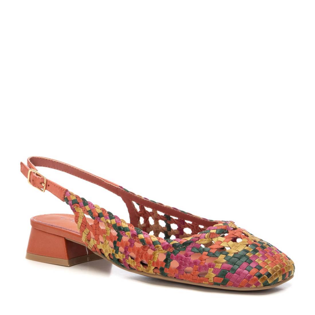 Carmela 162185 16218502 ballerine orange cuir tressé