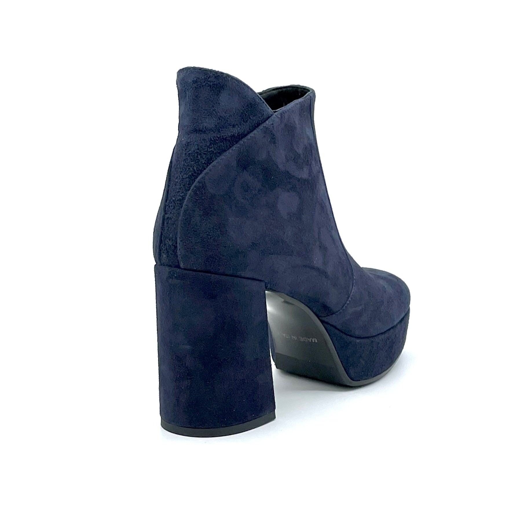 ELATA 52503 bottines daim bleu talon 9 cm