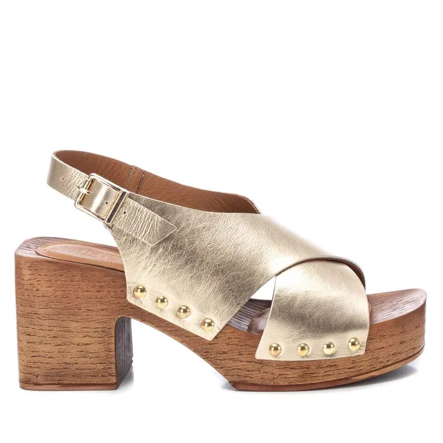 Carmela 16078102 sandale femme cuir doré talon 7 cm