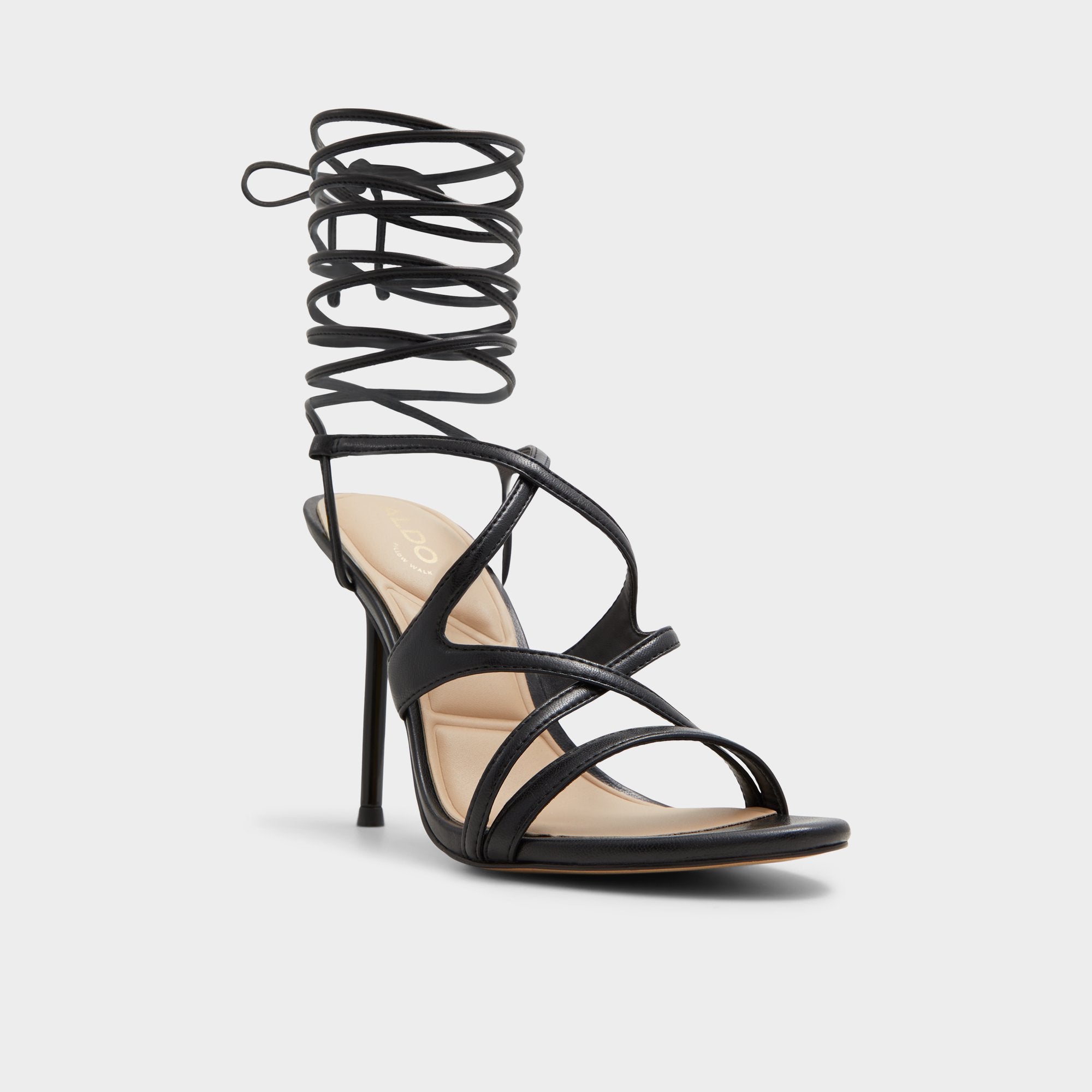 ALDO Marylou sandales à talons noires cuir talon haut