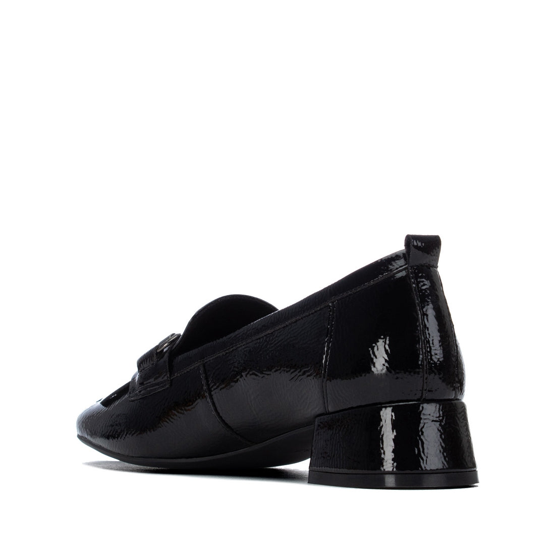 Carmela 16436201 mocassin femme noir verni talon bas