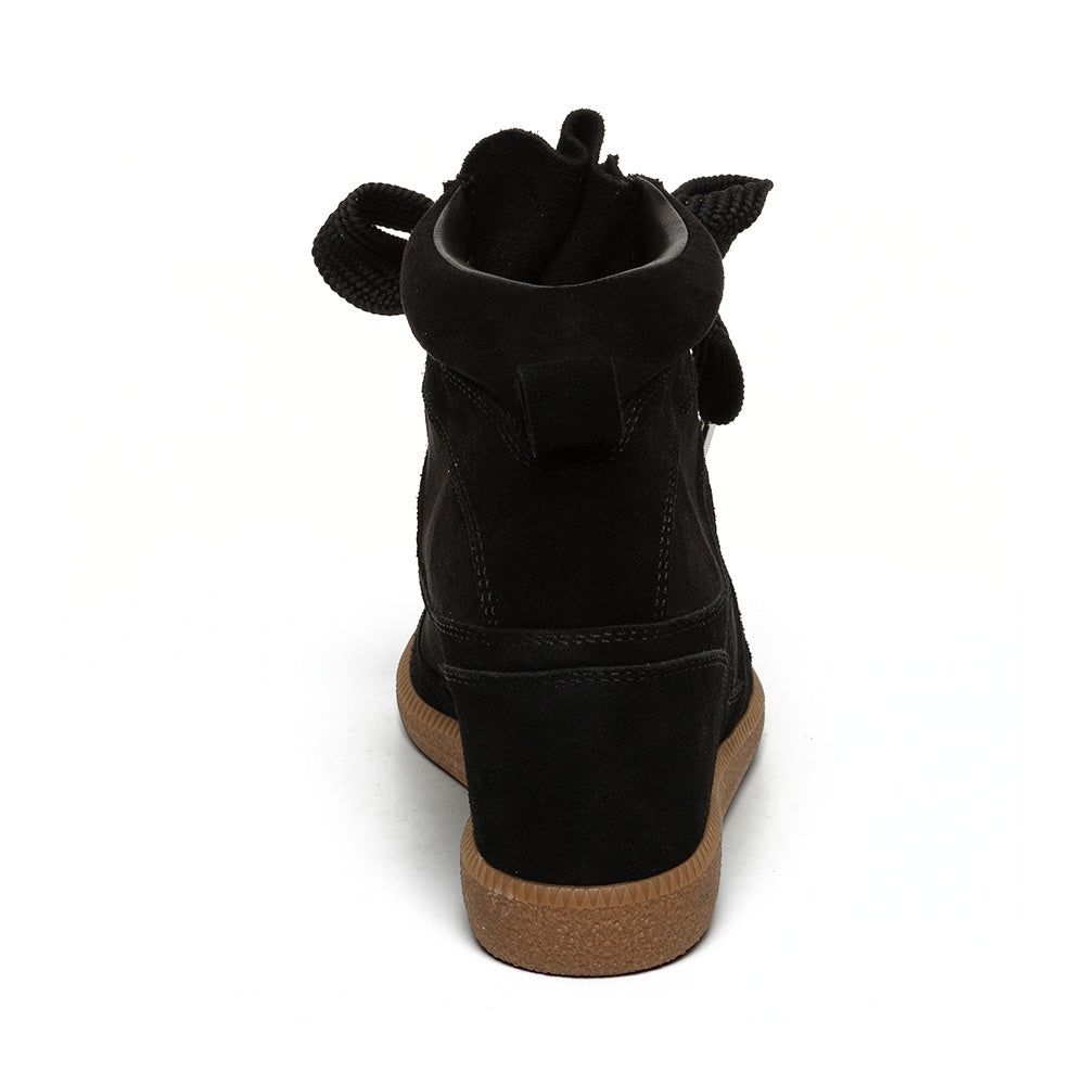 Steve Madden Mables Sneaker baskets daim noir talon 2,5 cm