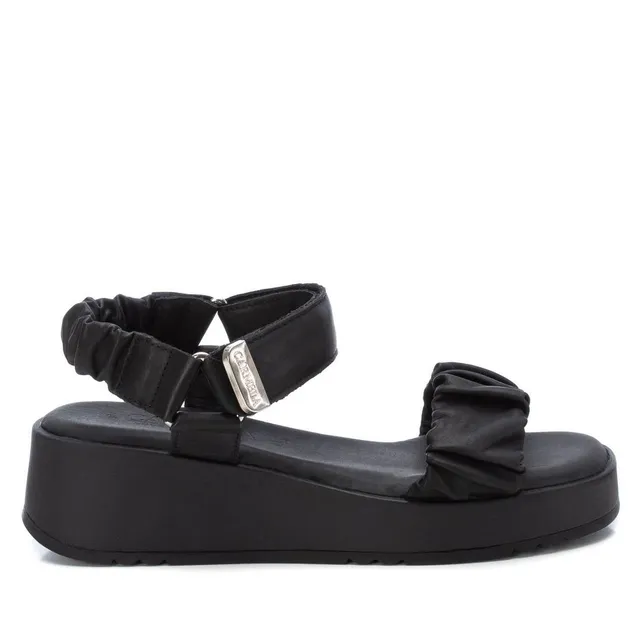 Carmela 16081112 sandales femme noires cuir plat