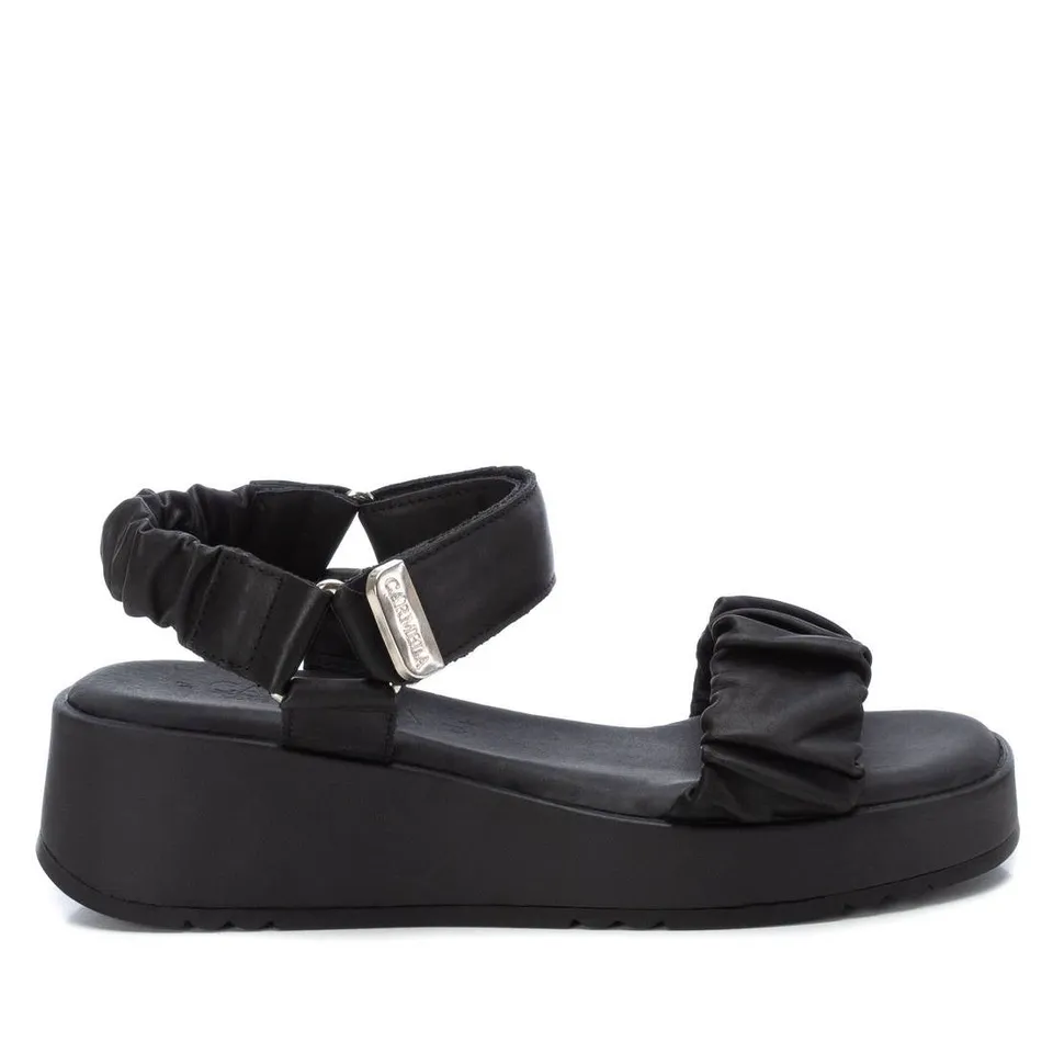 Carmela 16081112 sandales femme noires cuir plat