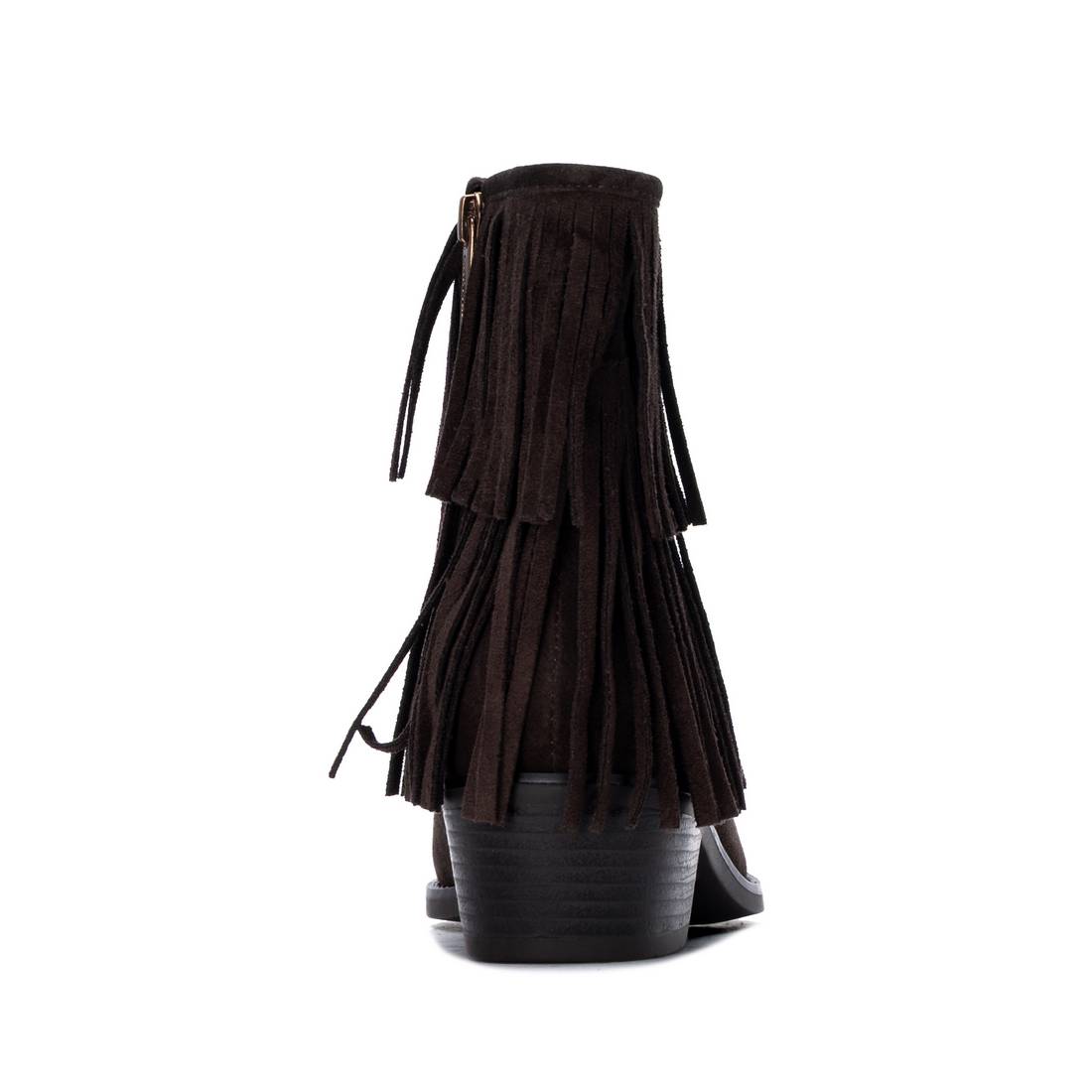 Carmela 16439502 bottine femme marron daim franges