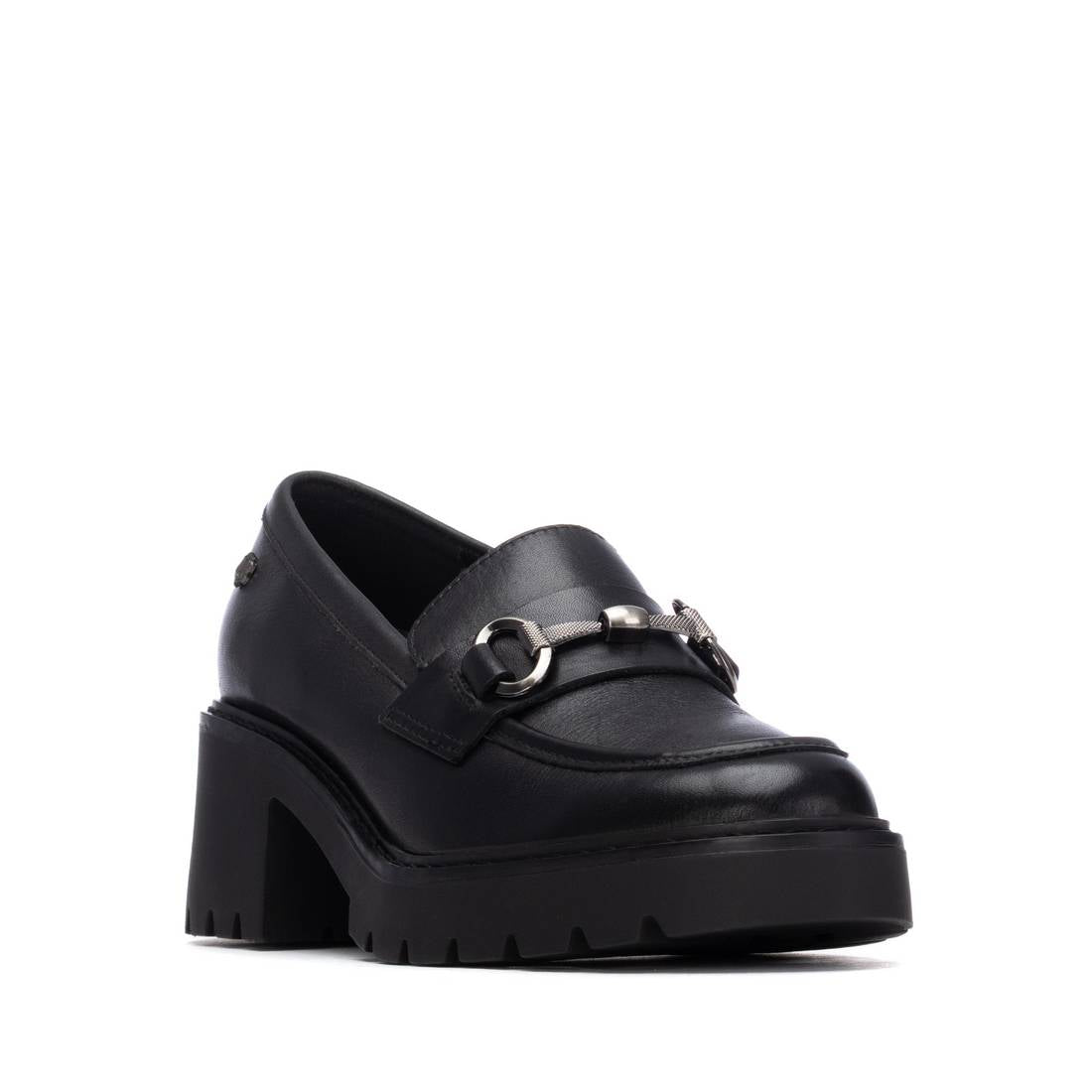 Carmela 16256604 mocassins femme noir coco chaîne