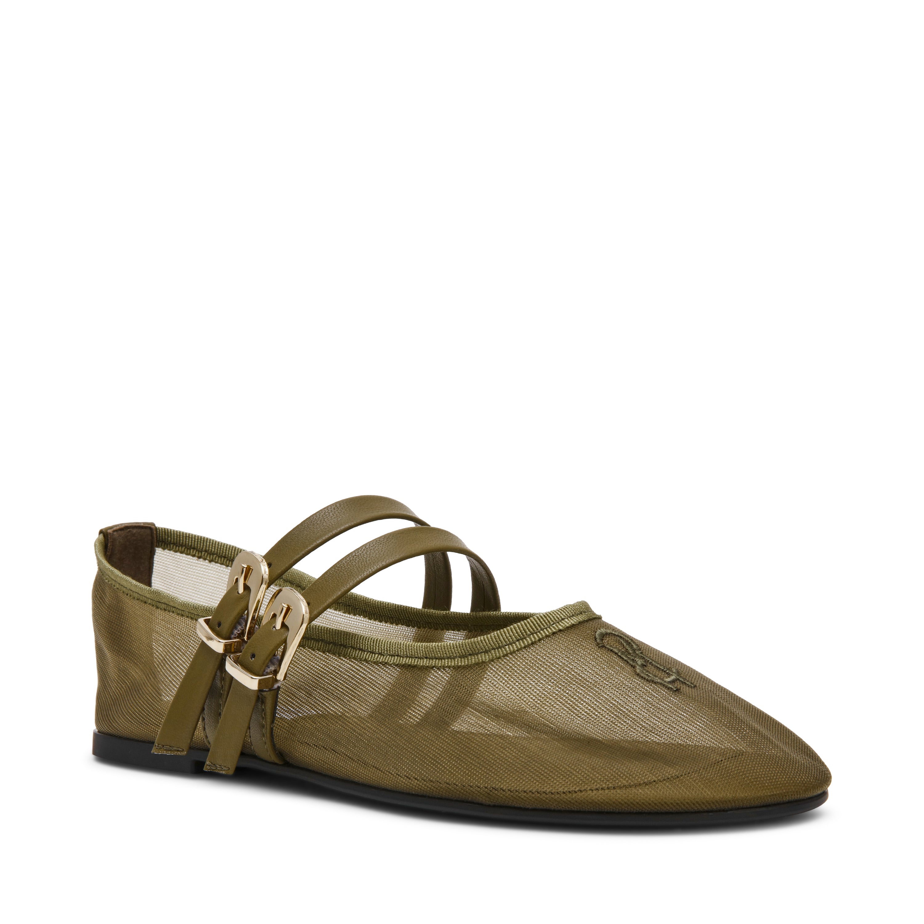 Steve Madden Murray St ballerine maille olive à boucle