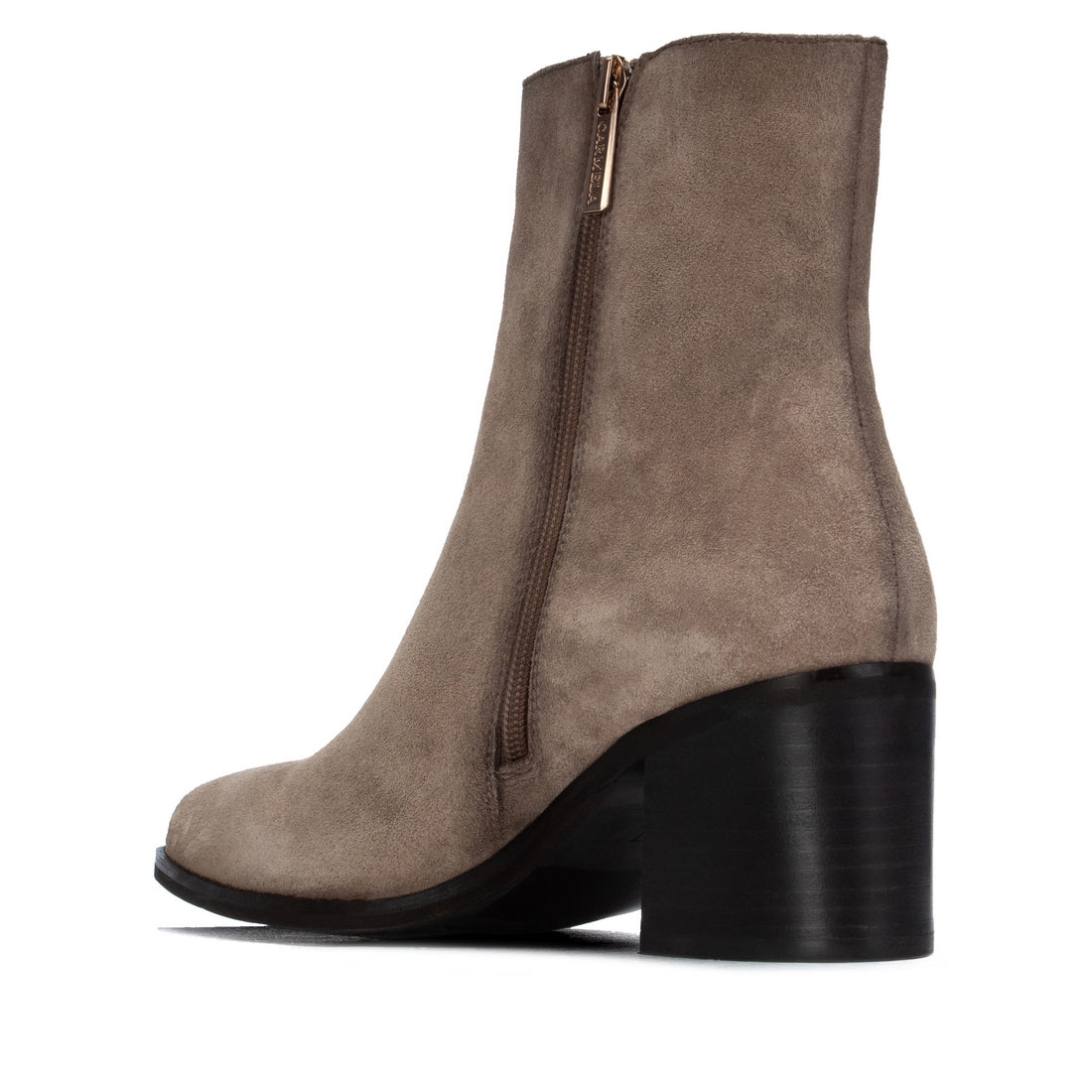 Carmela 16413402 bottines talon femme taupe daim