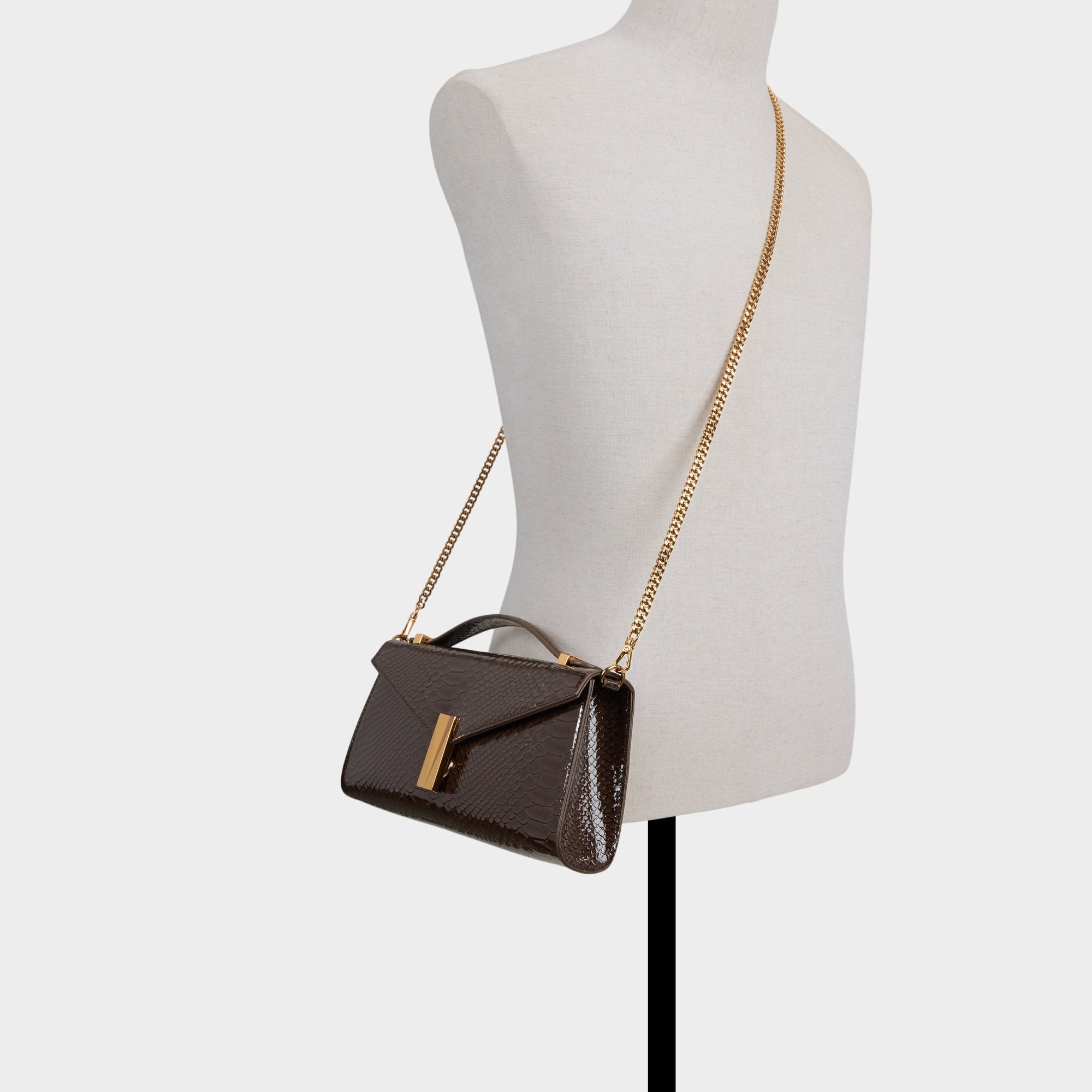 ALDO Alexzandraax pochette cuir marron animal