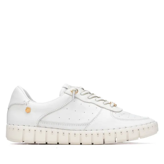 Carmela 16310207 sneaker cuir blanc à lacets
