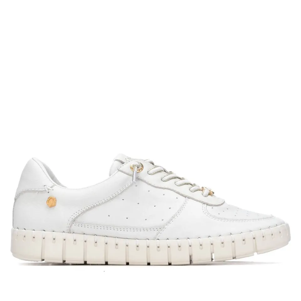 Carmela 16310207 sneaker cuir blanc à lacets