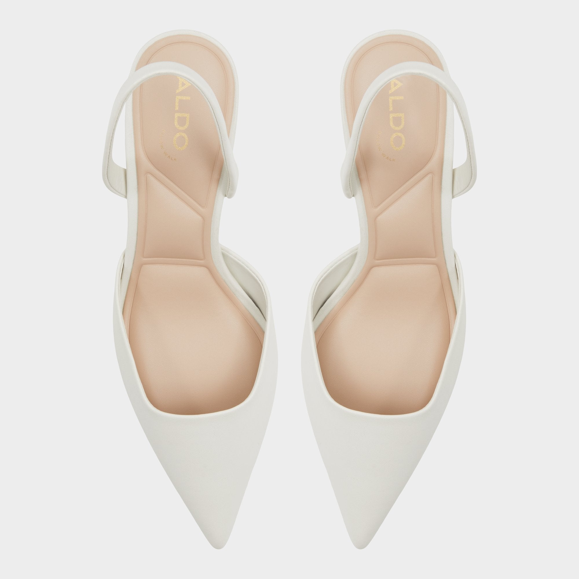 ALDO Gavedessi escarpins blancs talon kitten