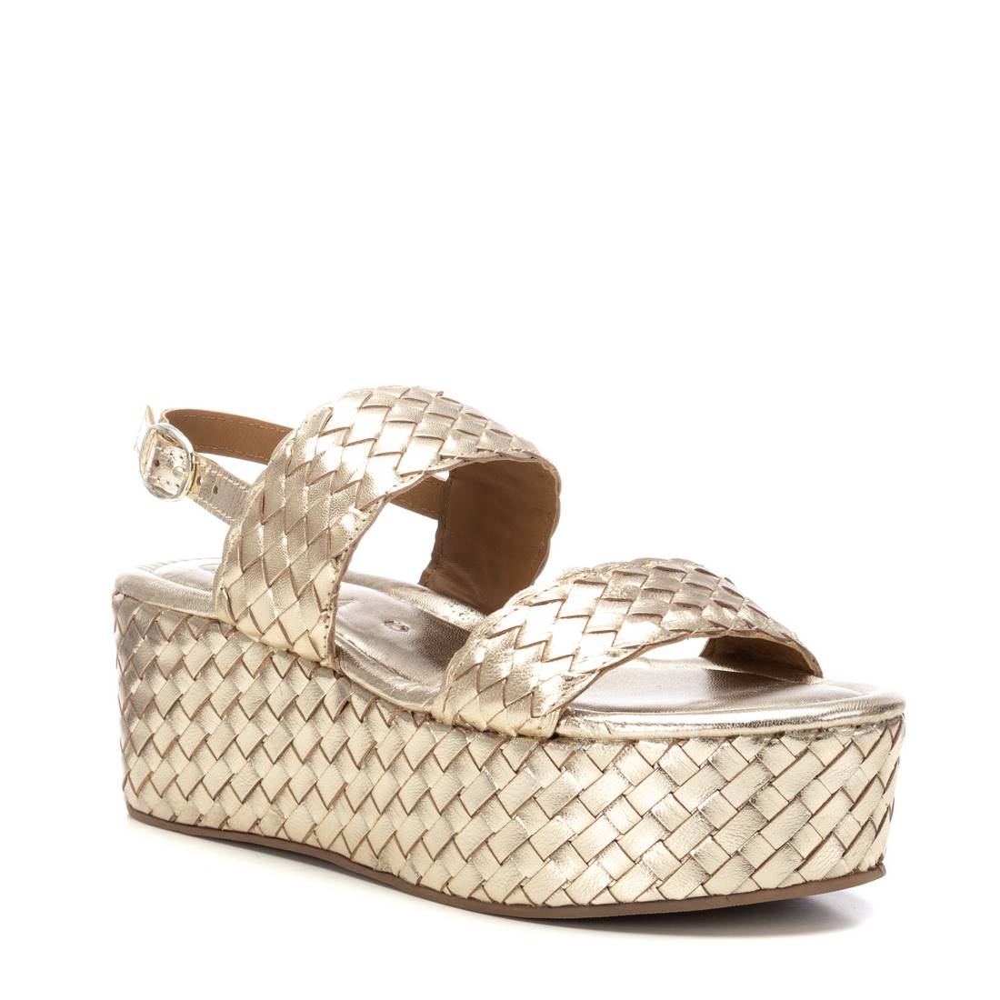 Carmela 16223201 sandales compensées cuir doré 6 cm